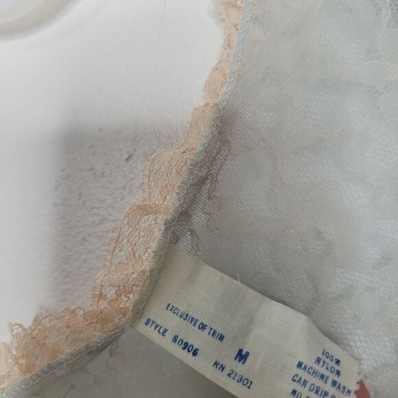 Cottagecore Lace Organza Maxi Gown Robe Cardigan Cover Ethereal Vintage Medium - Picture 7 of 7